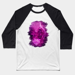 Musical note grunge pink Baseball T-Shirt